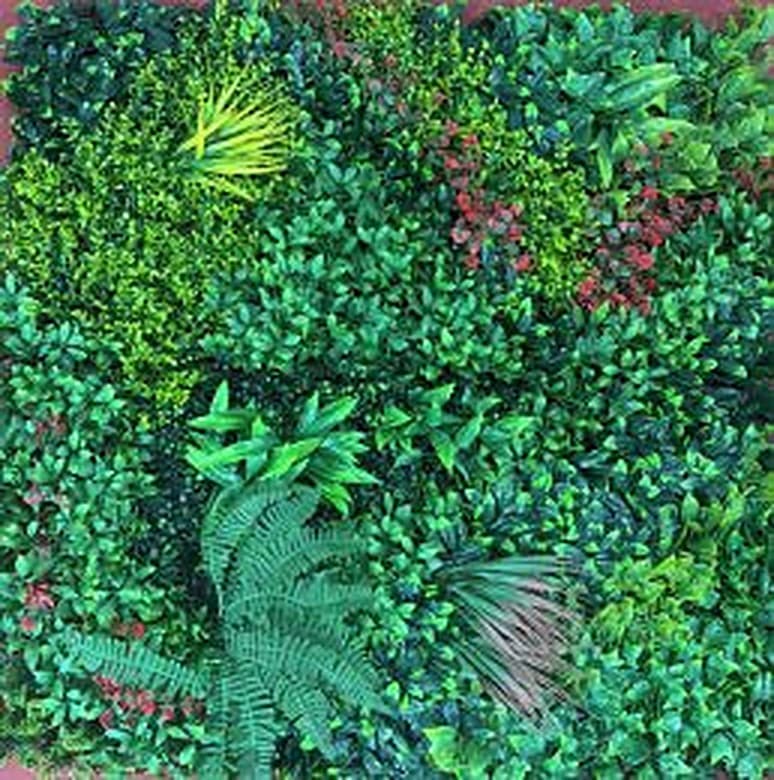 Jardín Tropical Hojas Rojas